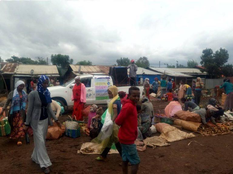 Young Volunteers made awareness raising activities on the prevention of COVID-19