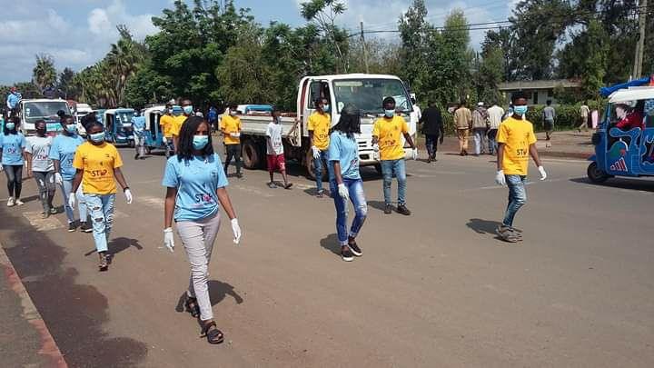 FGAE Street March on Awareness raising of COVID-19 at Woliso